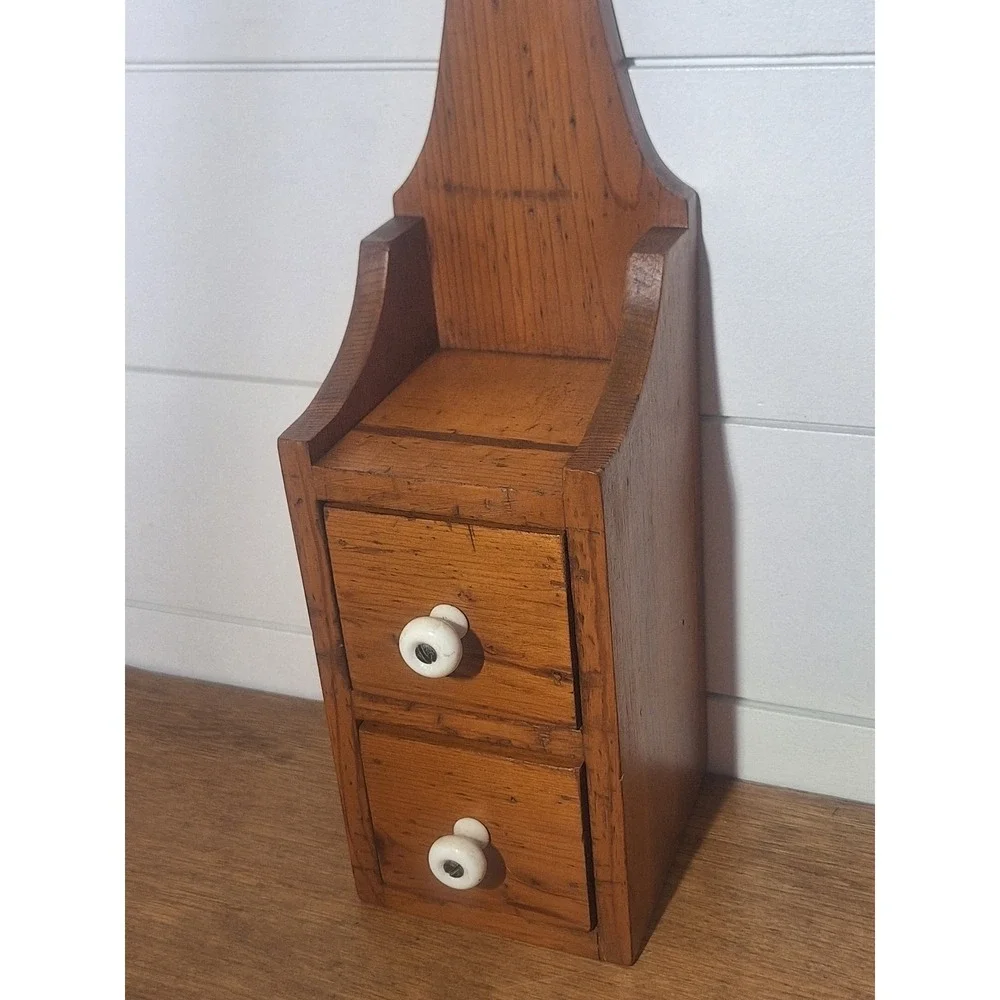 Vintage wood spice cabinet